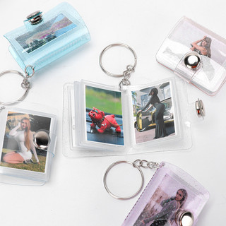Mini Álbum Chaveiro Inserir ID De Armazenamento De Fotos 1 Polegada