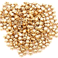 Miçanga Entremeio Espaçador 10mm ESTRELA DOURADA 80 peças Beads missanga Jóias Making Spacer, Handmade DIY Pulseiras