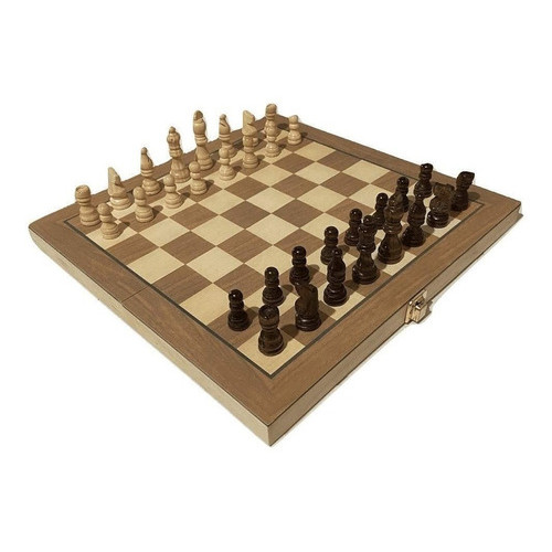 Jogo De Xadrez E Damas Tipo Hoyle Games Tabuleiro Madeira