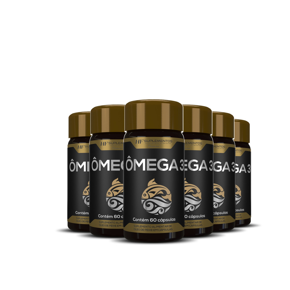 6X ÓLEO DE PEIXE PURO 60CAPS HF SUPLEMENTOS
