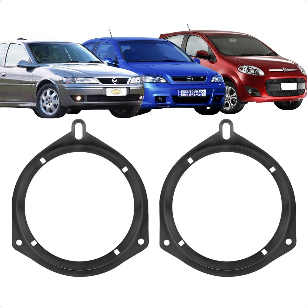 1 Par de Aro Adaptador para Alto-Falante 5 Pol Traseiro Vectra Astra Zafira Palio Montana Punto Fácil Instalação — imagem 2 de 2