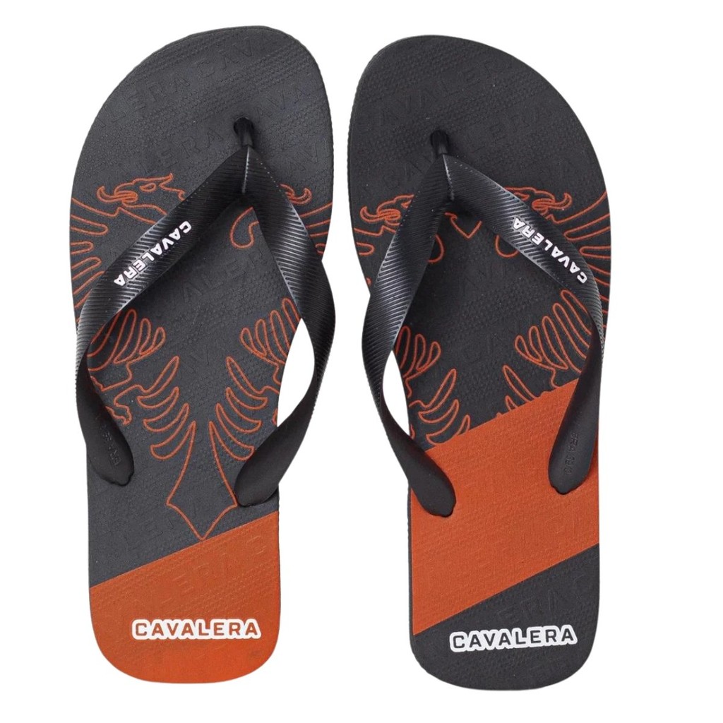 Chinelo Cavalera Duo Color 02 Masculino Preto Casual Confortável Leve Solado Borracha Original