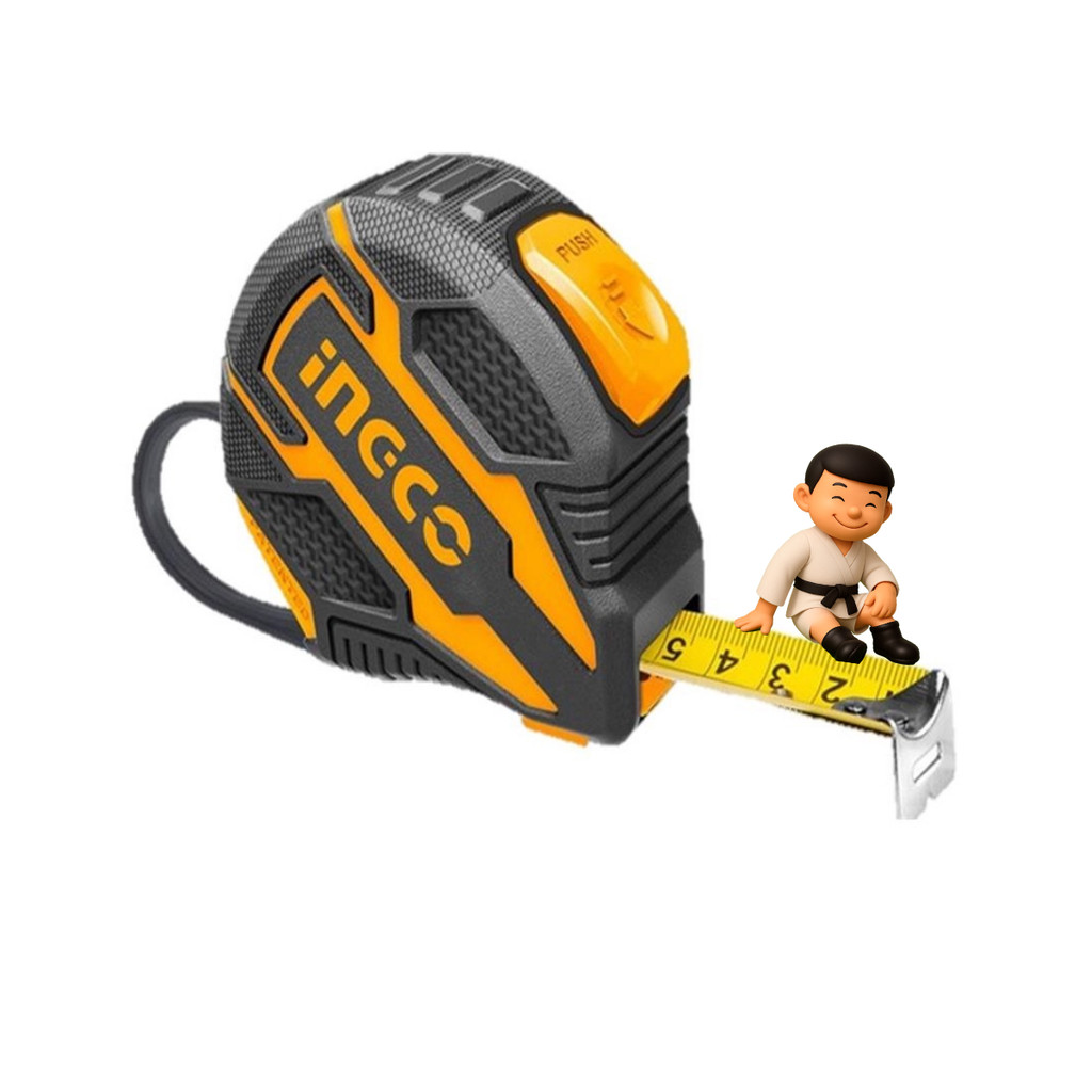 TRENA 5 METROS EMBORRACHADA BOTAO DUPLO 5M X 19 - INGCO