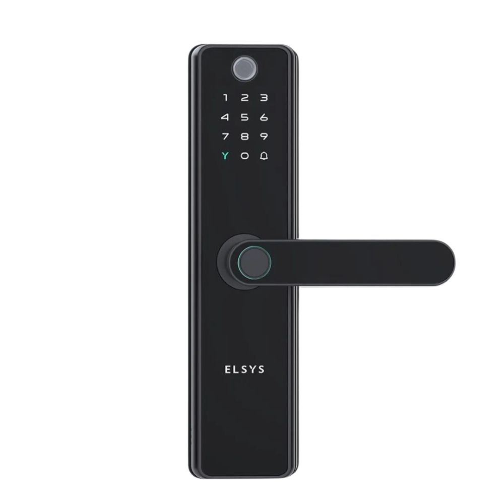 Fechadura Digital De Embutir Wi-fi C/ Biometria E Camera Esf-de5100i Sax Preto Elsys