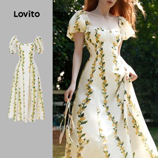 Lovito Vestido de Primavera/verão para Mulheres com Zíper Casual e Toque suave LBR25LD444 em Oferta na Shopee