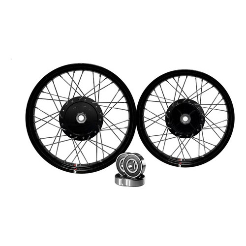 Par Roda Alumínio Aro Viper Vpr Biz 100 À 125 Cubo Preto 4mm