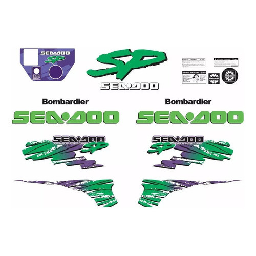 Kit Adesivos - Sea Doo Sp Bombardier Para Jet Ski
