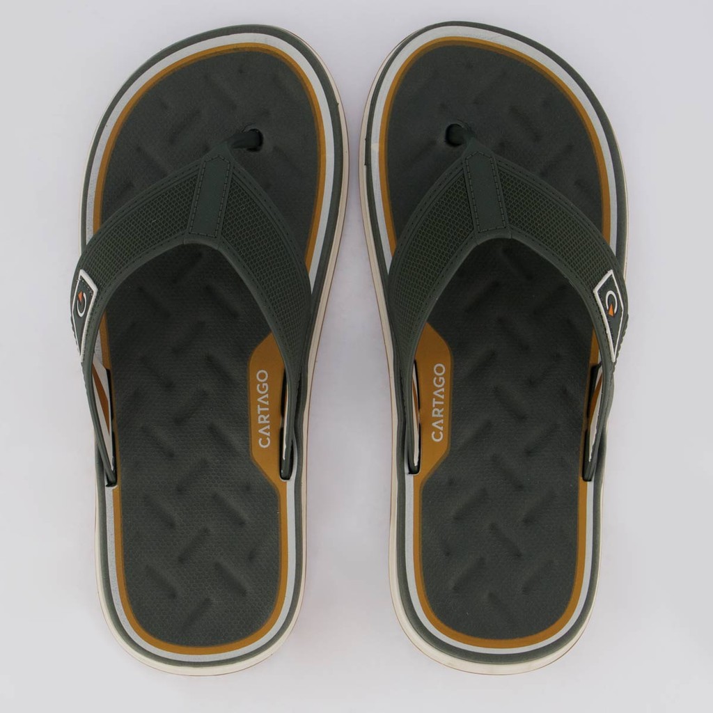 Chinelo Cartago Málaga Sport Verde e Bege