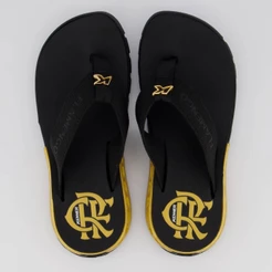 Chinelo Kenner Rakka Gold Flamengo Preto