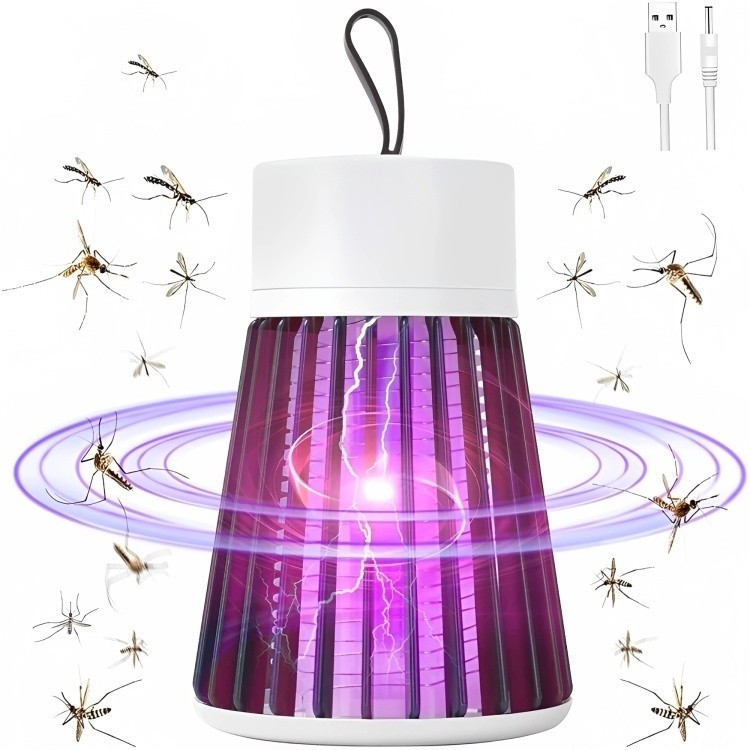 Lampada Mata Mosquito Luminária Anti- Mosquito Repelente Elétrico Lâmpada UV Armadilha Para Insetos Recarregável USB
