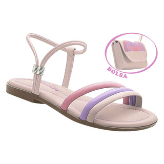 Sandália Infantil Menina Rasteirinha Feminina Macia Pé com Pé Com Bolsa de Brinde em Oferta na Shopee