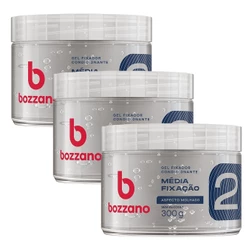 Kit 3 und Gel Fixador Bozzano Incolor Fixação Média 300g
