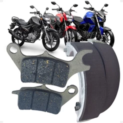 Kit De Freio Para Fazer 150 Factor 125 Yamaha Lona e Pastilhas 2016 2017 2018 2019 2020 2021 2022