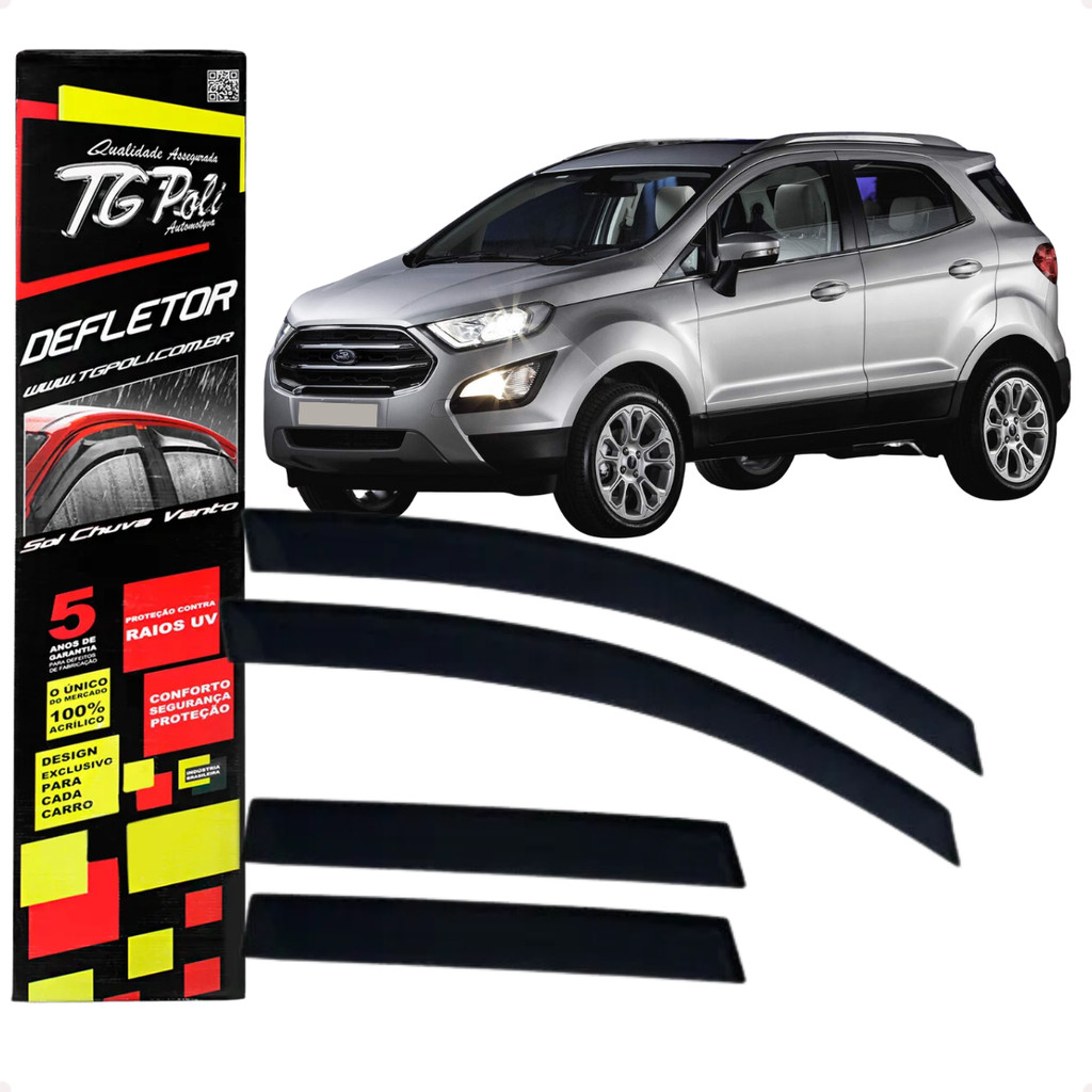 Calha De Chuva Defletor Ecosport 4 Portas 2013 A 2021 Novo Original TG Poli