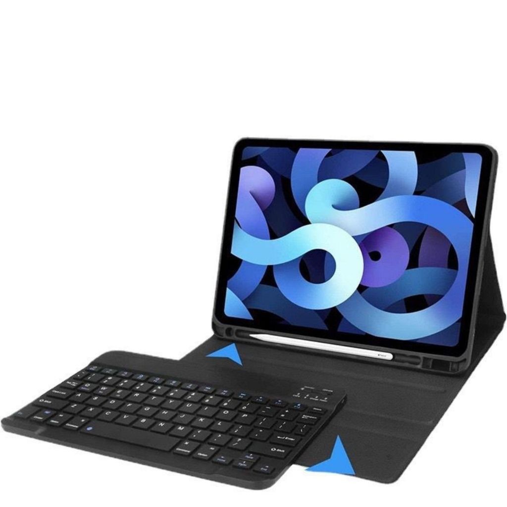 Capa De Couro PU Case Teclado Compatível Samsung Galaxy Tab A9+ PLUS 11Polegada 