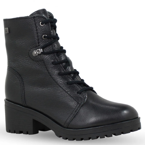 Bota Coturno Bottero em Couro Cano Médio - 349105 Preto
