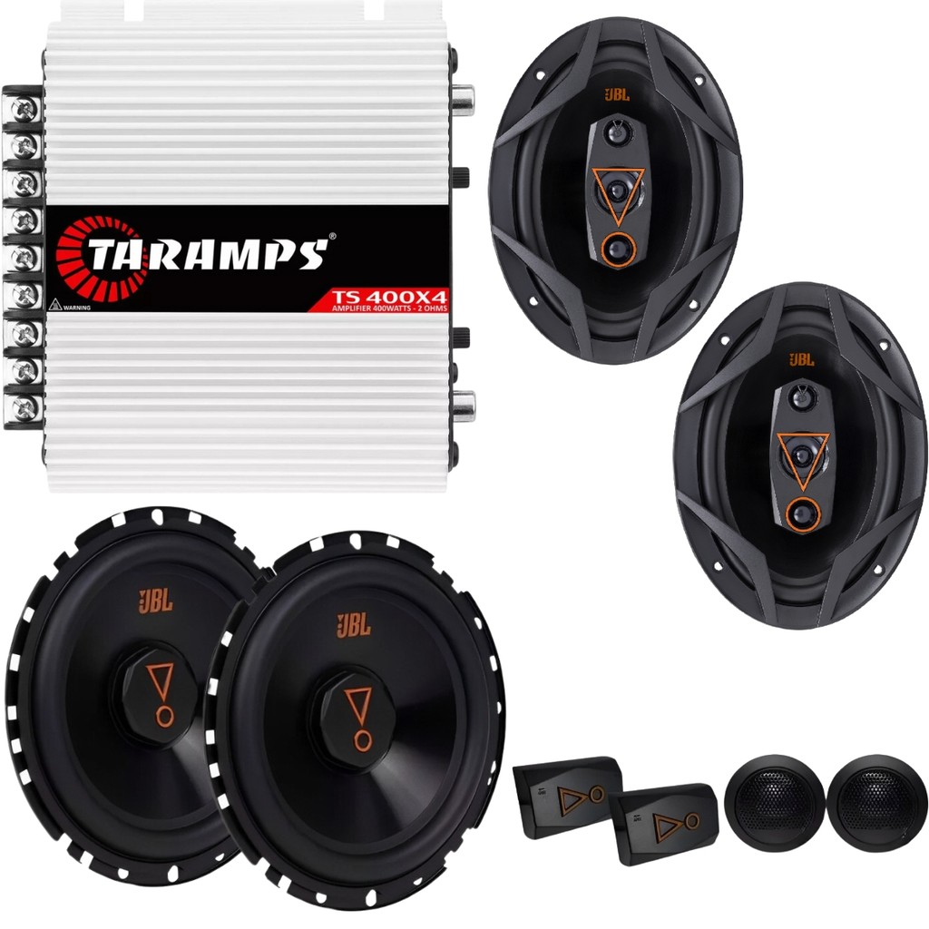 Kit 2 Vias Jbl 160w + Falante 6x9 E Módulo Amplificador Ts em Oferta na Shopee