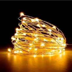 Cordão de Led Fio de Fada - Amarelo - 1,80m - 1 unidade - Artlille - Rizzo