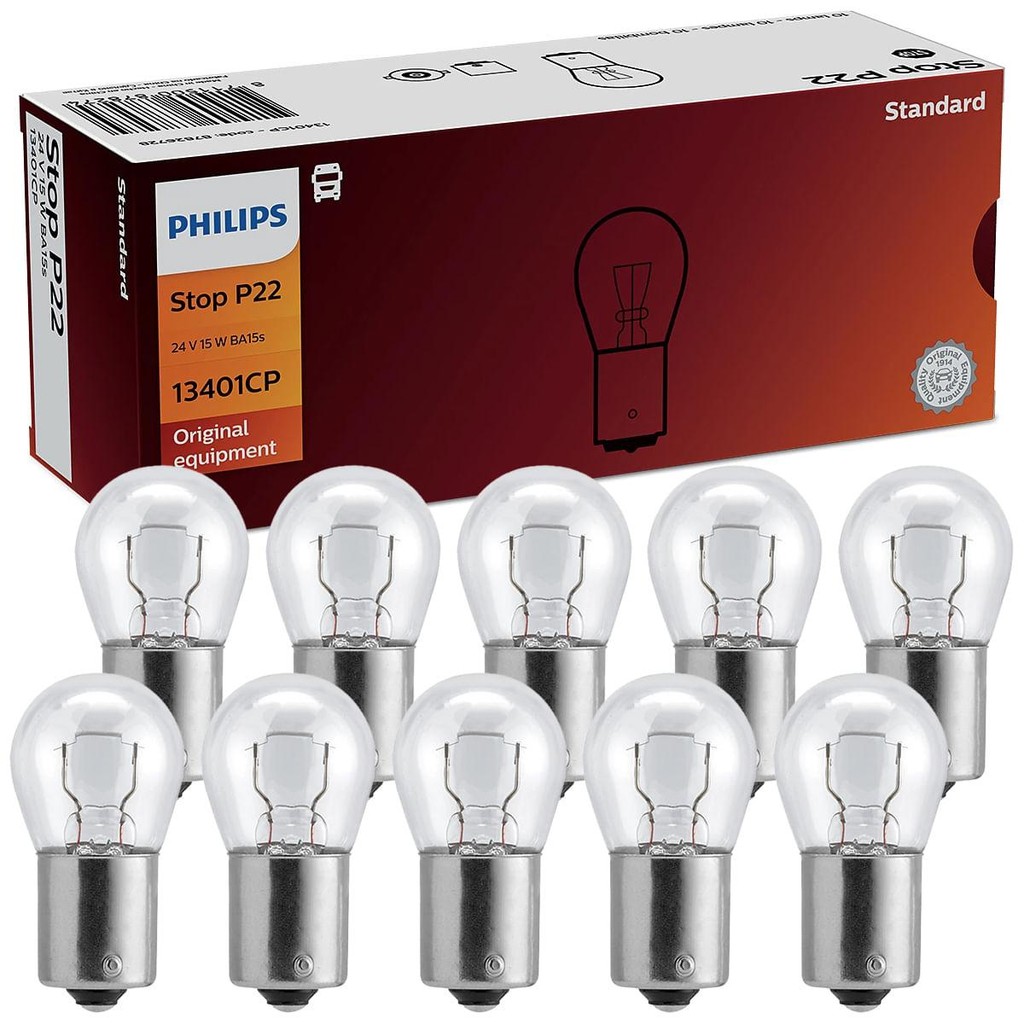 10 Lâmpada Philips Stopp22 15w 24v Ba15s 1141 Sinalização - Spare Parts and Accessories for Vehicles