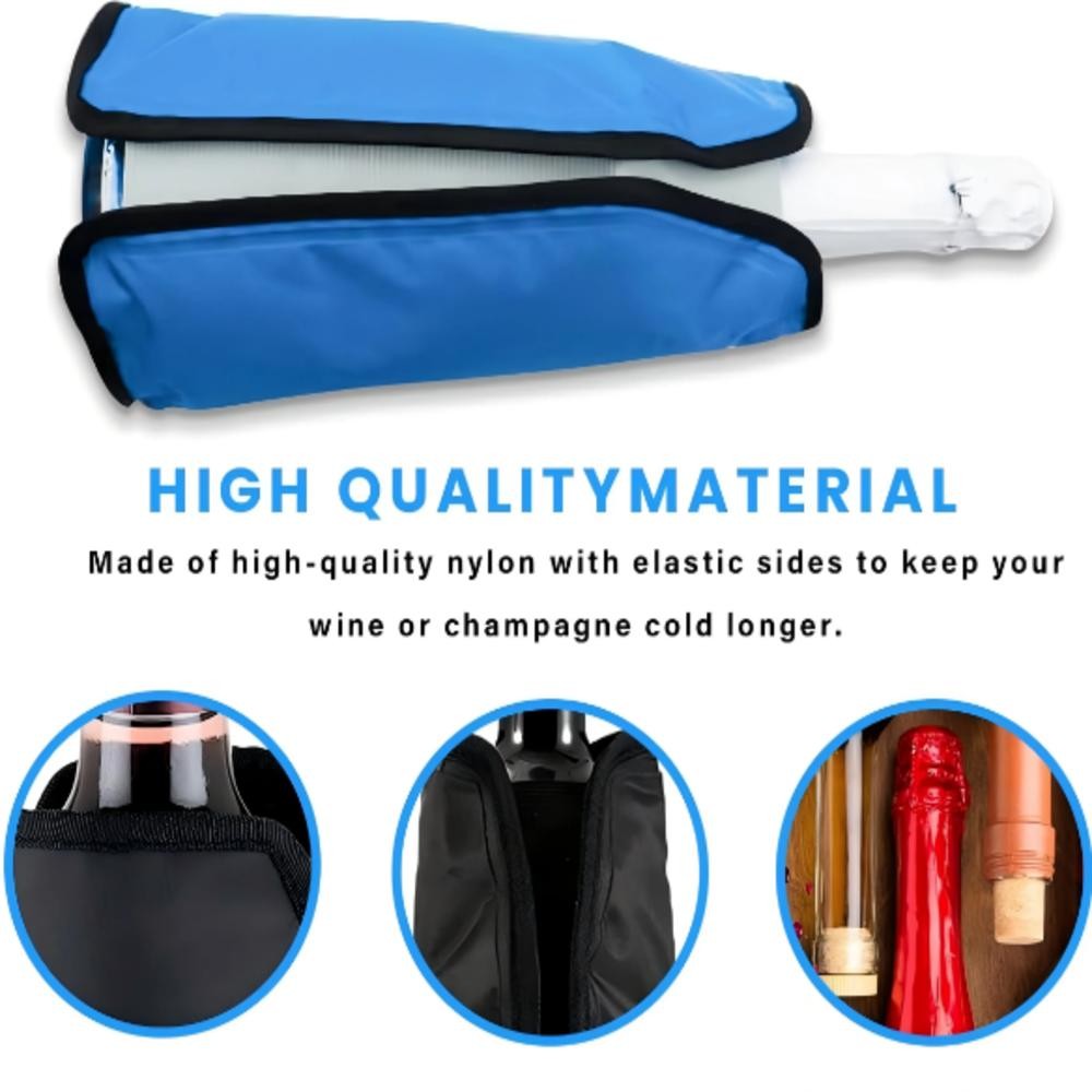 COOLER TERMICO DE VINHO CAPA BOLSA RESFRIADORA SUCO GARRAFA ESPUMANTE CONGELANTE EM GEL PREMIUM