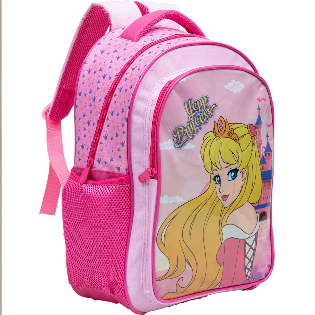 Mochila Infantil Feminina Escolar Poliéster Princesa Color Volta às Aulas