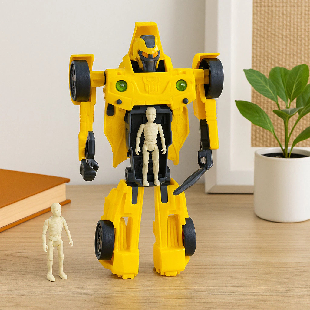 Carrinho Robô Transforme Personagem Veiculo Super Guardiões Crianças Motinha Boneco Fusca