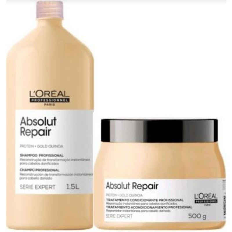 Kit Loreal Absolut Repair Shampoo e Máscara Profissional 100% Original