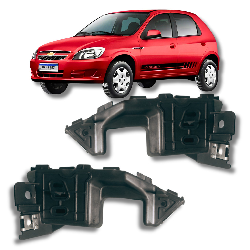 Par de Guia do Parachoque Dianteiro Celta 2007 a 2016 e Prisma 2007 a 2011 ( direito + esquerdo ) em Oferta na Shopee