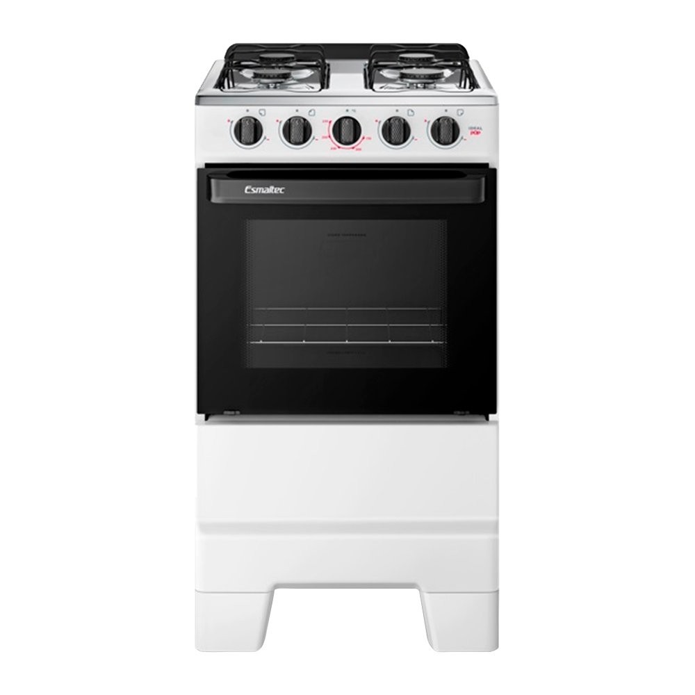Fogão de Piso 4 Bocas Esmaltec F4ISB Ideal Pop | Mesa em Aço Inox, Acendimento Manual, Branco em Oferta na Shopee