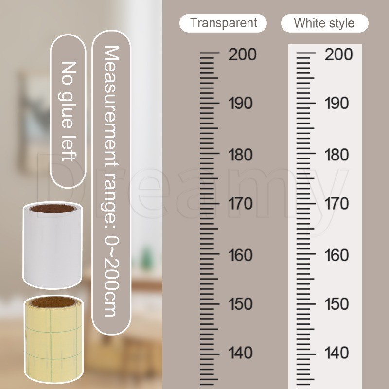 Adesivo De Medição De Altura De 3 Unidades De 2 M-Alta Precisão , Removível-Decalque De Régua Transparente-Fita Métrica em Oferta na Shopee