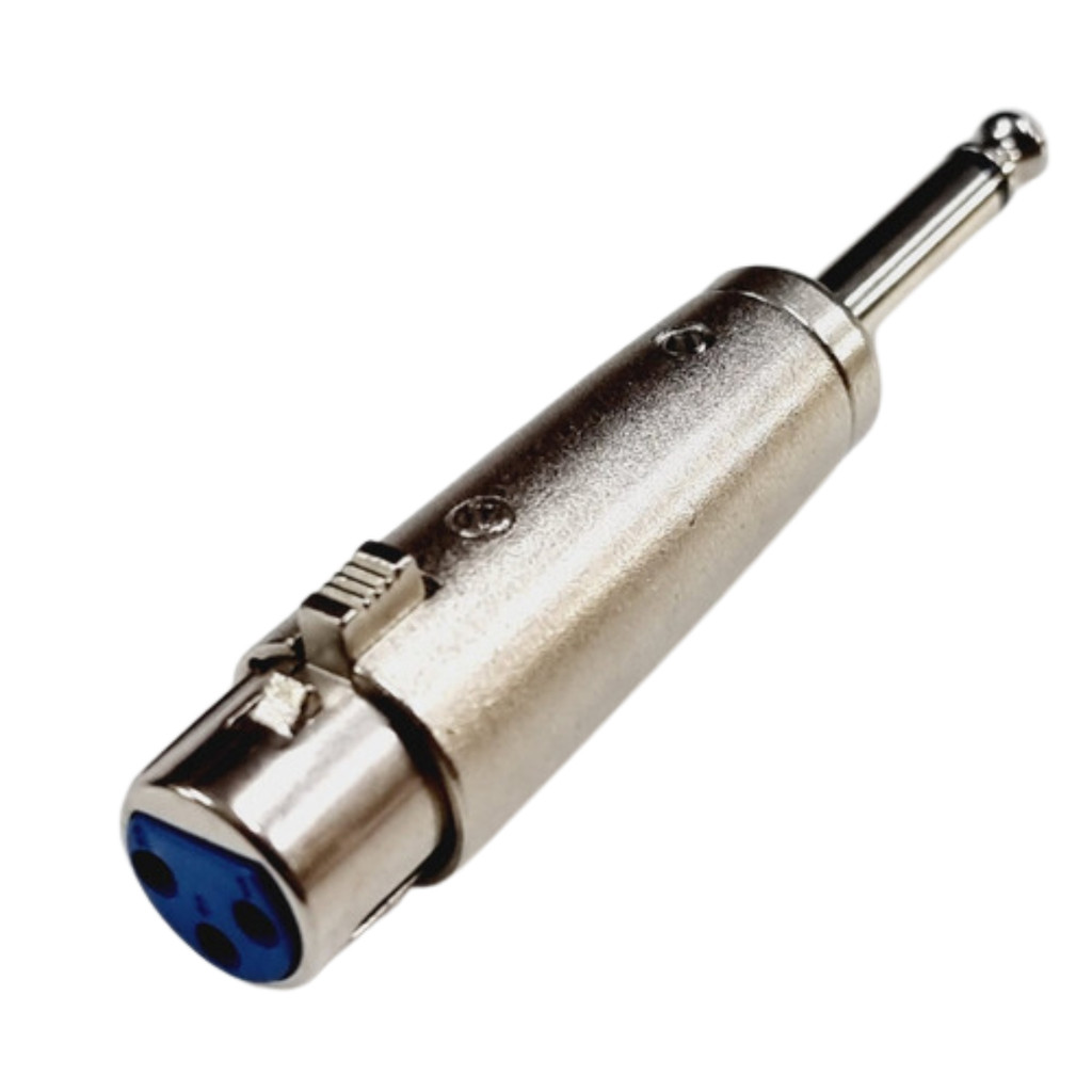 Adaptador XLR Fêmea x P10 Macho Mono Metal Profissional MXT