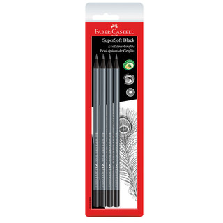 Lápis preto Supersoft com 4 unidades SM/907SOFT Faber-Castell em Oferta na Shopee