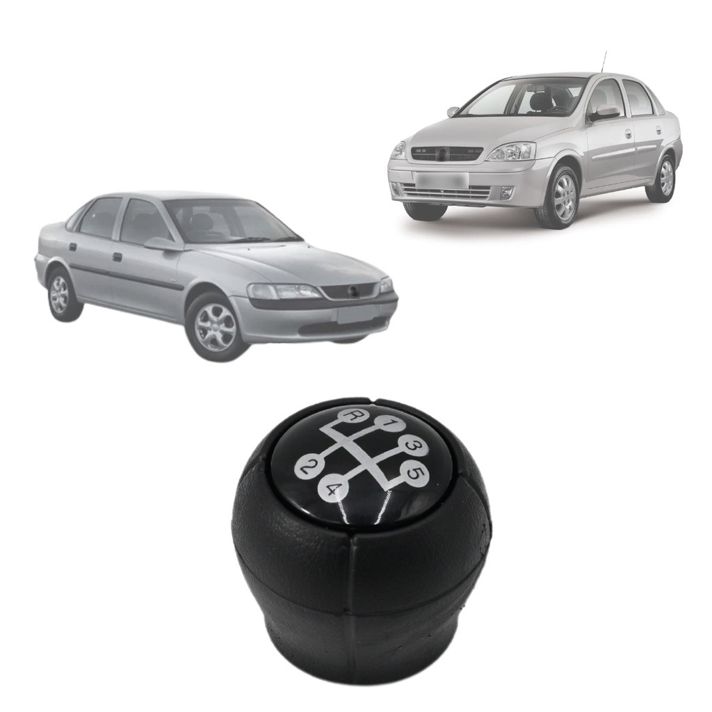 Bola de Câmbio Manopla Corsa Sedan Hatch 2000 a 2012 Vectra 1997 a 2005 Preto 5