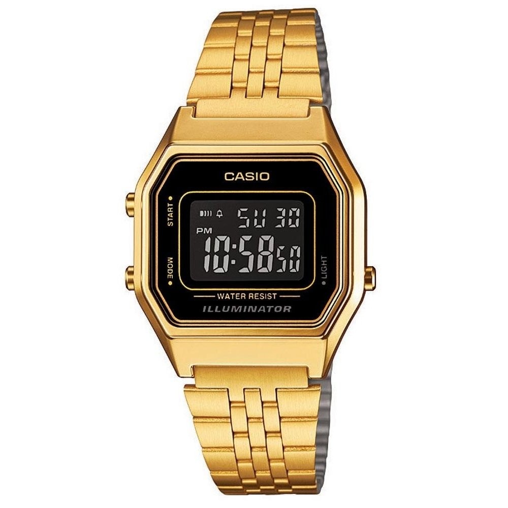 RELOGIO CASIO FEMININO VINTAGE DOURADO LA680WGA-1BDF
