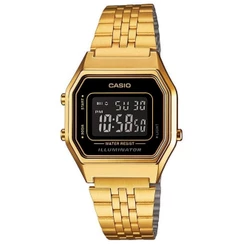 RELOGIO CASIO FEMININO VINTAGE DOURADO LA680WGA-1BDF
