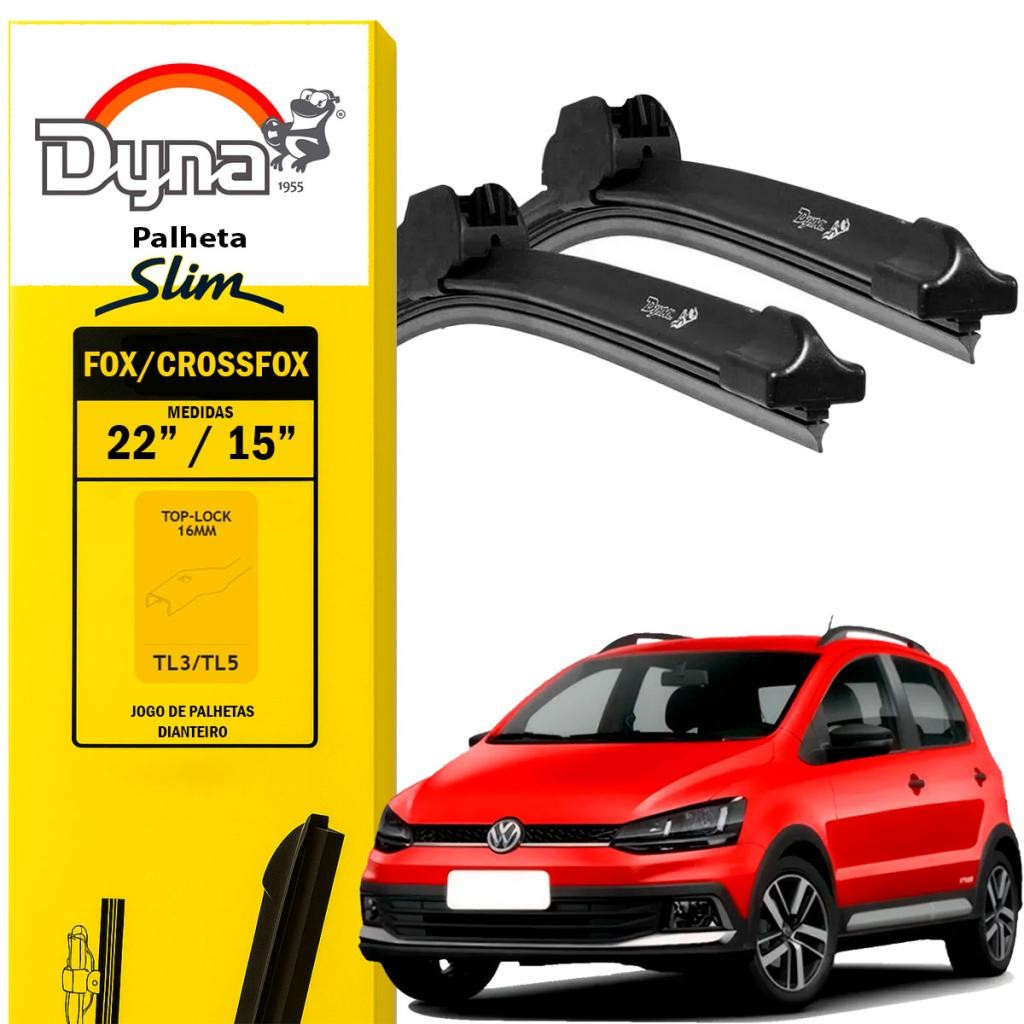 Jogo palheta parabrisa dianteiro Fox 2013 a 2018 Original Dyna Limpeza Precisa em Oferta na Shopee