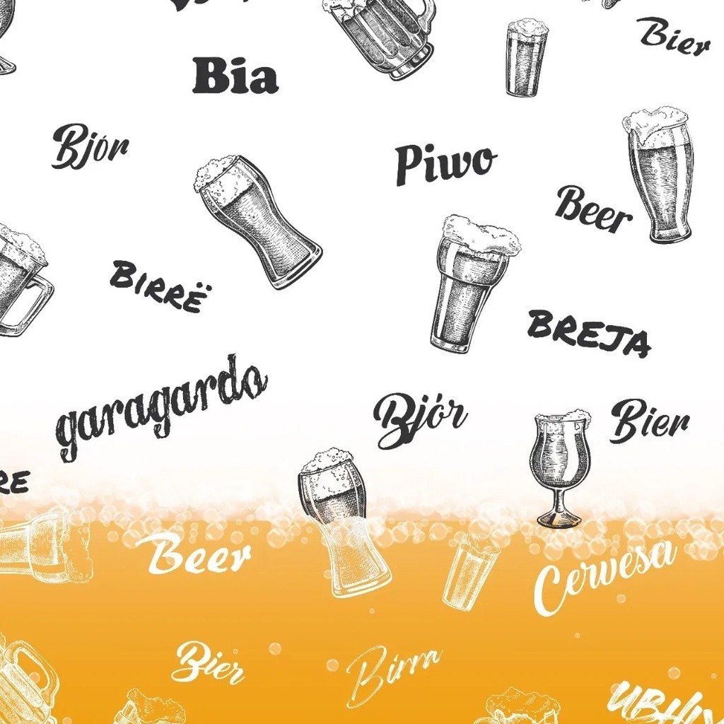 Adesivo De Parede De Cerveja - Papel De Parede Imitando Copo De Cerveja - Papel De Parede Adesivo Para Bar 0,72m²