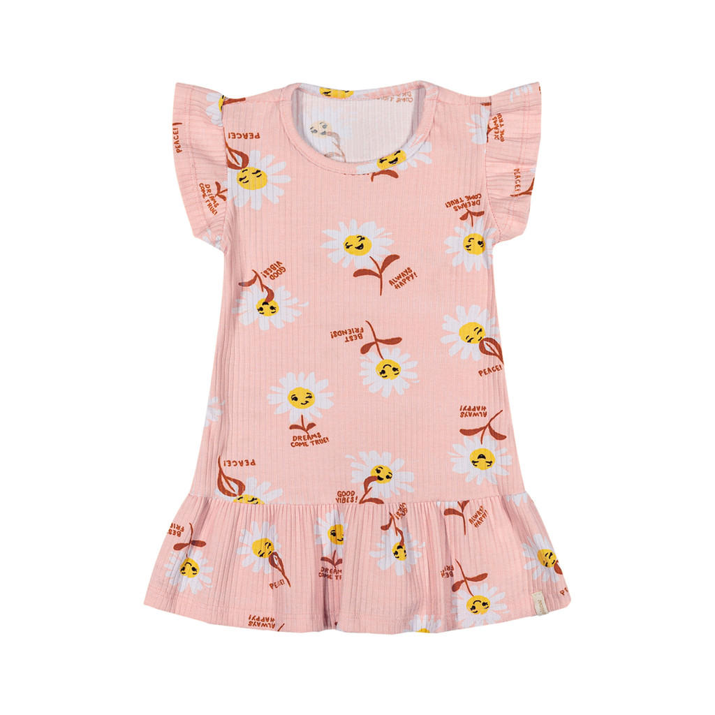 Vestido Bebê Menina Margaridas Elian Rosa - Baby & Kids Fashion