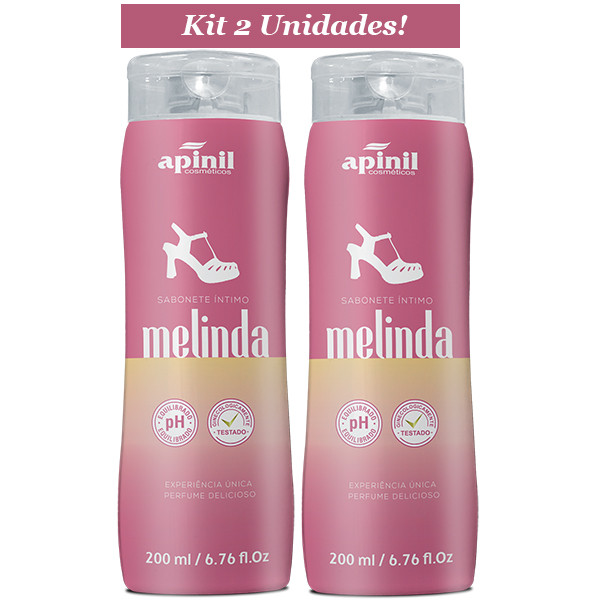 KIT 2 Unidades Sabonete Íntimo MELINDA 200mL APINIL