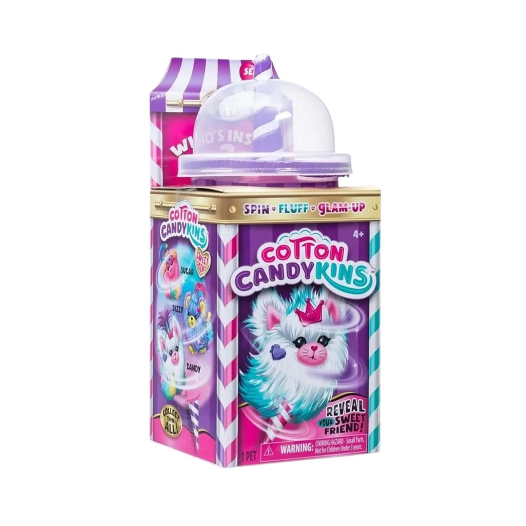 Pelúcia Cotton Candykins Algodão Doce c/ Cheirinho Personagem Surpresa Multikids - BR2259 - Mom & Baby