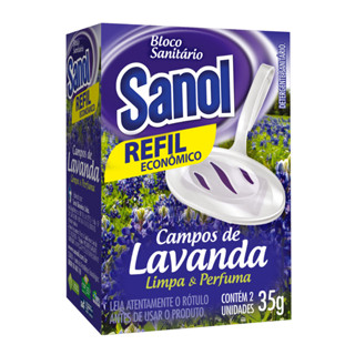 Bloco Sanitario Refil Campos de Lavanda Sanol em Oferta na Shopee