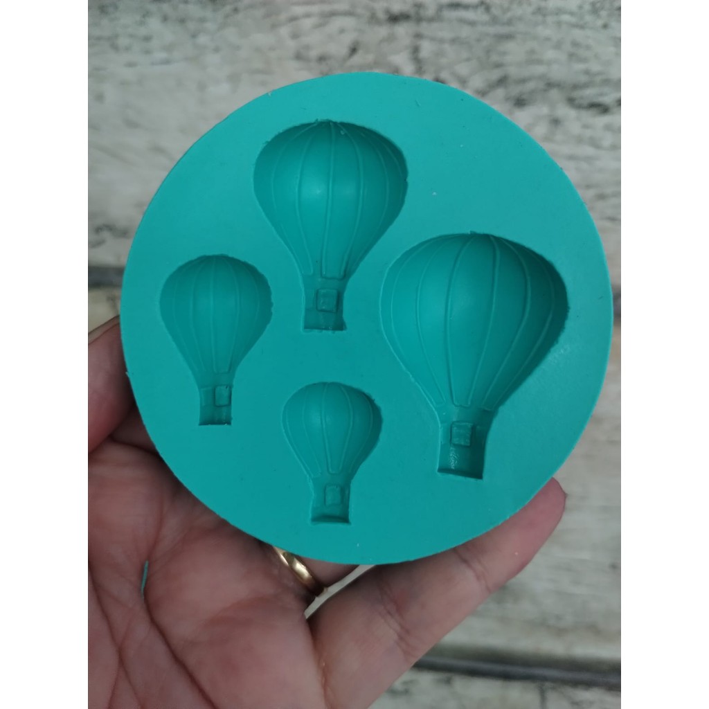 Molde silicone Molde 4 Balões Bita Circo Aviador Pequeno Príncipe (Balão)