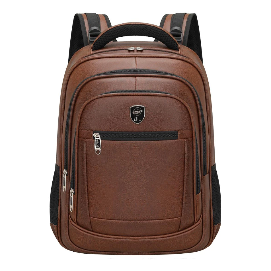 Mochila Chl Couro Com Cadeado 45l Impermeável 7 Bolsos Com Bolso Secreto De Costa e Trava Cintura