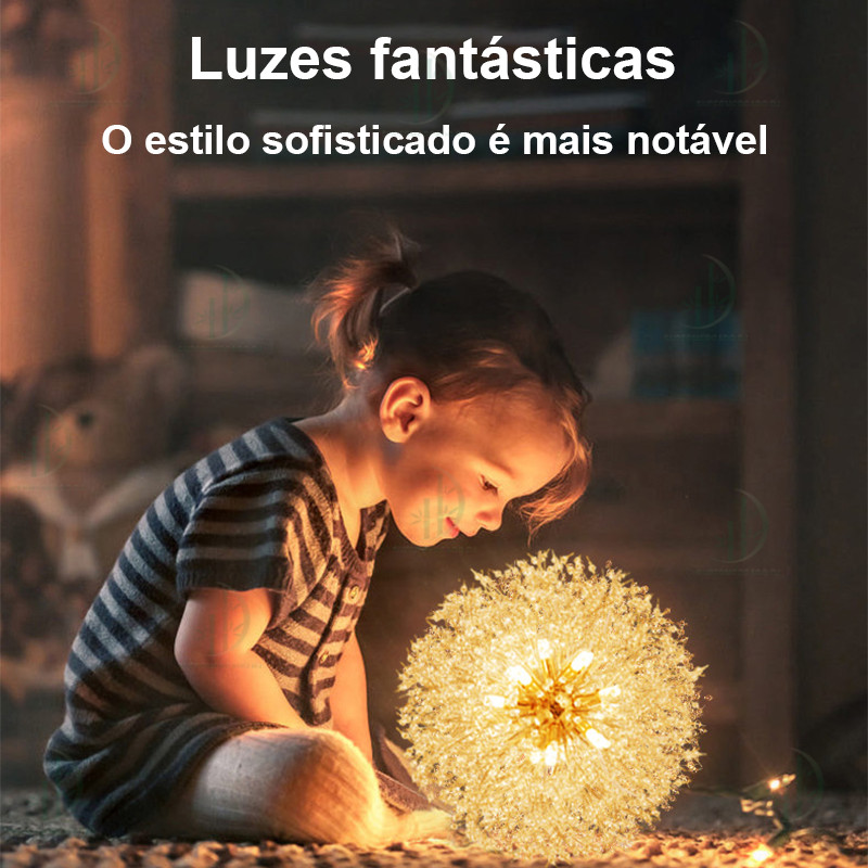 Dourado Lustre Pendente Cristal Dente De Leão 40cm 55cm 50cm +G9 lâmpada