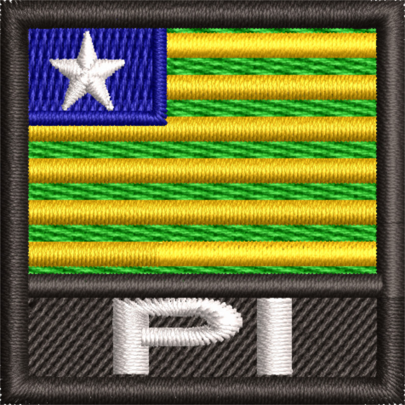 Bordado Patch Mini Bandeira Estado Piauí Ban349