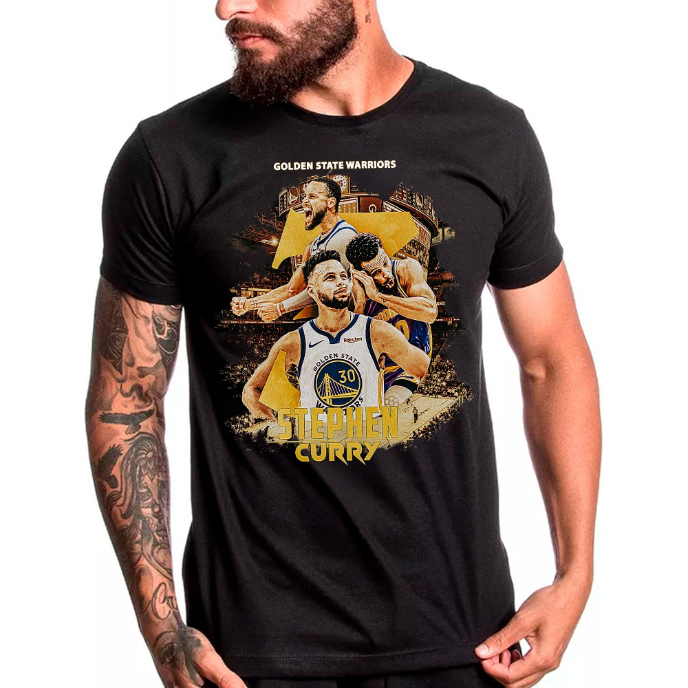 Camiseta Algodão Stephen Curry Basquete Casual Lançamento Blusa Camisa Casual Unissex Feminino Masculino 100% Algodão