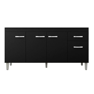 Balcão de Pia Gabriela 150 cm Preto - AJL em Oferta na Shopee