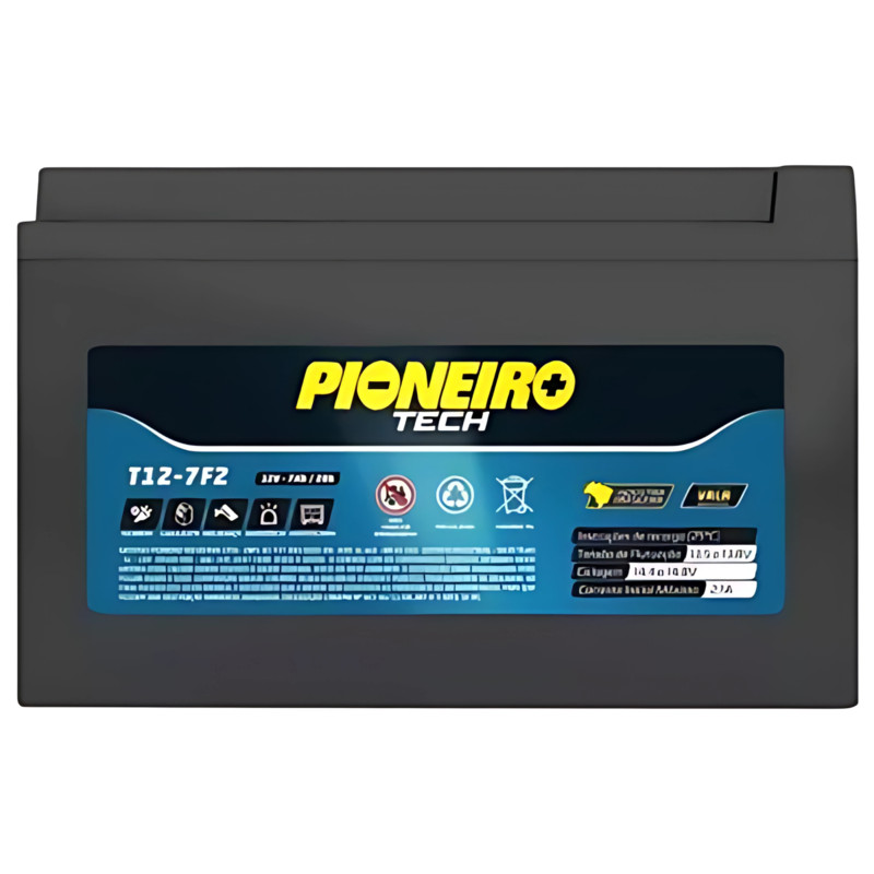 BATERIA PIONEIRO TECH ESTACIONARIA NT12-7F2 12V 7A
