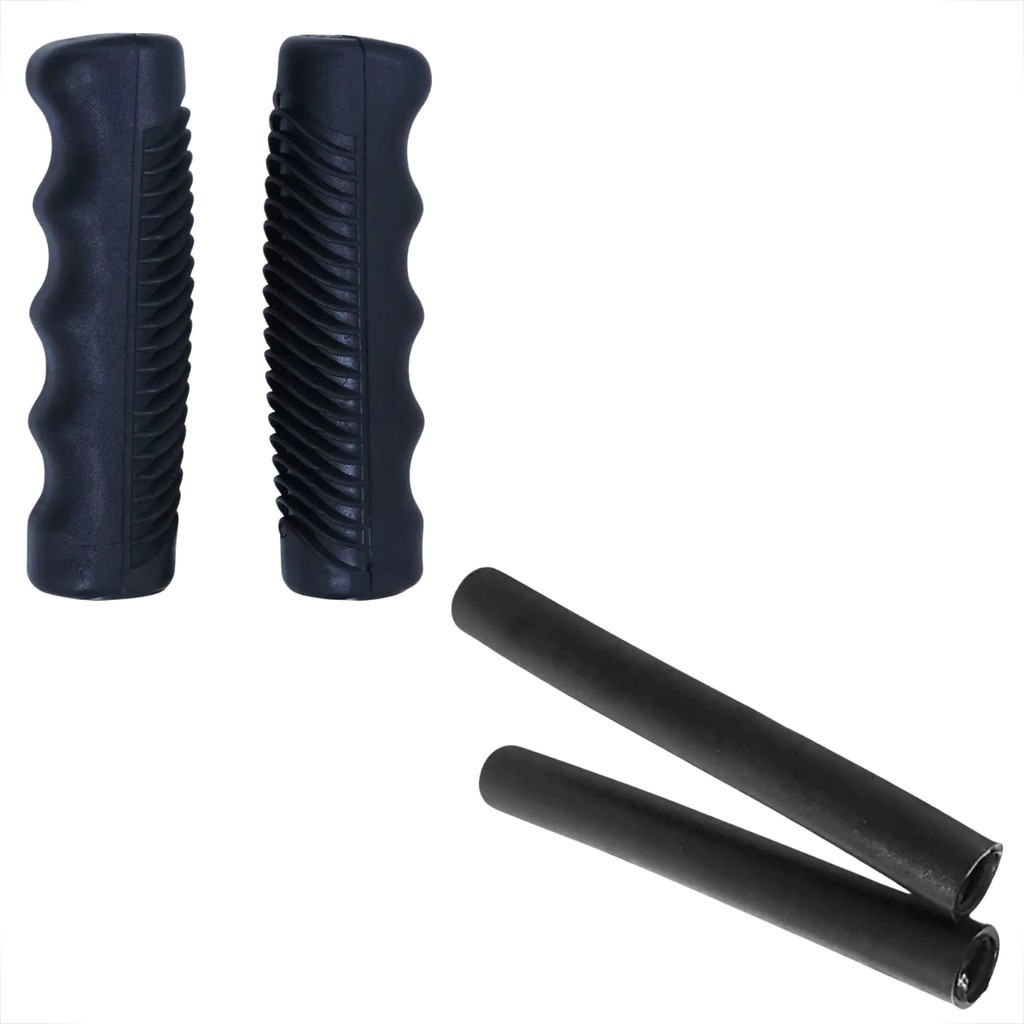 Kit Manoplas Punho Luvas do Guidão e Freio Monark Barra Circular Bicicleta Bike Antiga