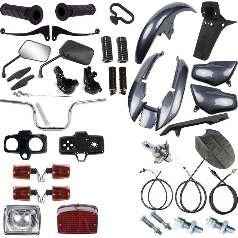 Kit Carenagem Farol Pisca Cabo Cg 125 Titan 1996 1997 Grafite